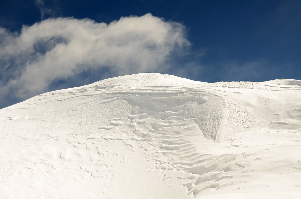 13 Looking Up At The Final Ridge To The Summit Of Dhampus Peak 